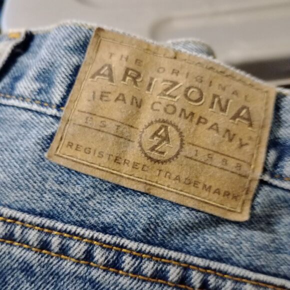 Vintage NOS 90S Arizona Mens Jeans 43x37 Blue Relaxed‎ Fit Straight Medium Wash - Picture 3 of 6